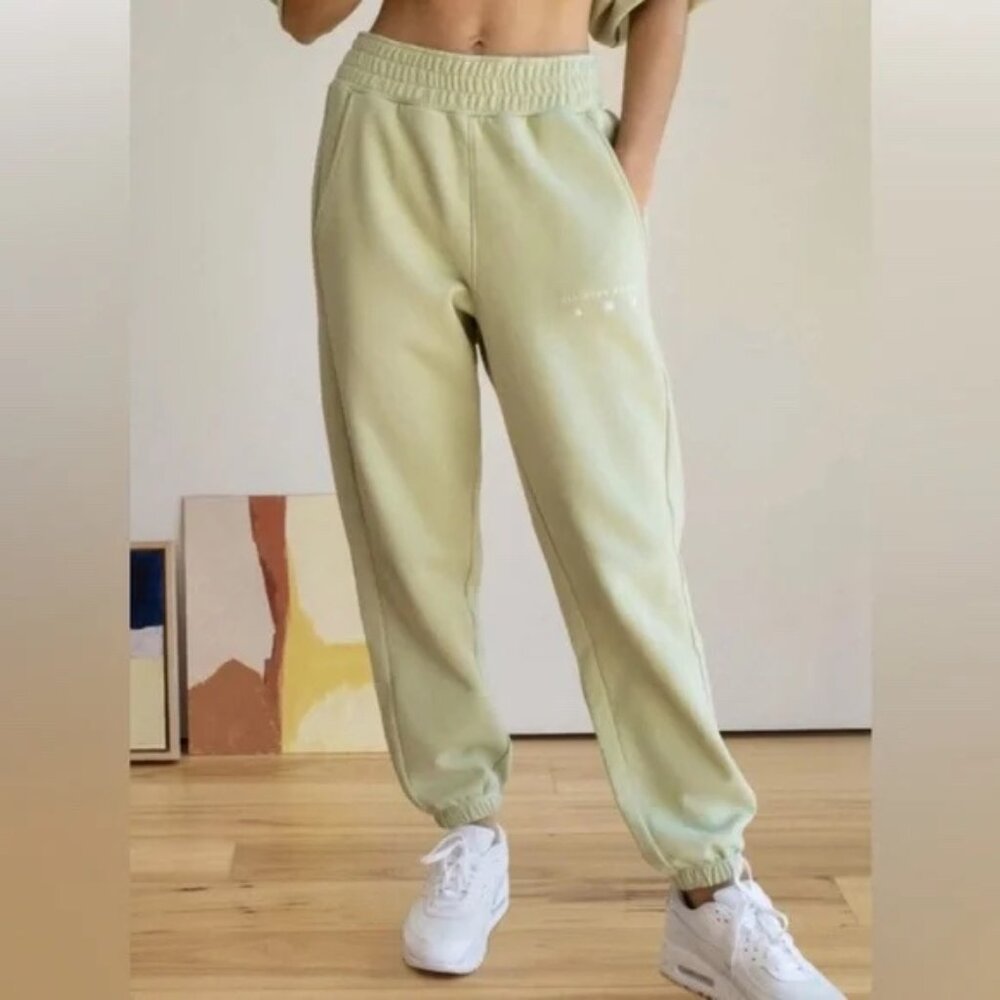 AYR The Sweatpant Womens Small Matcha Green Jogger Cotton Lounge Athleisure Cozy